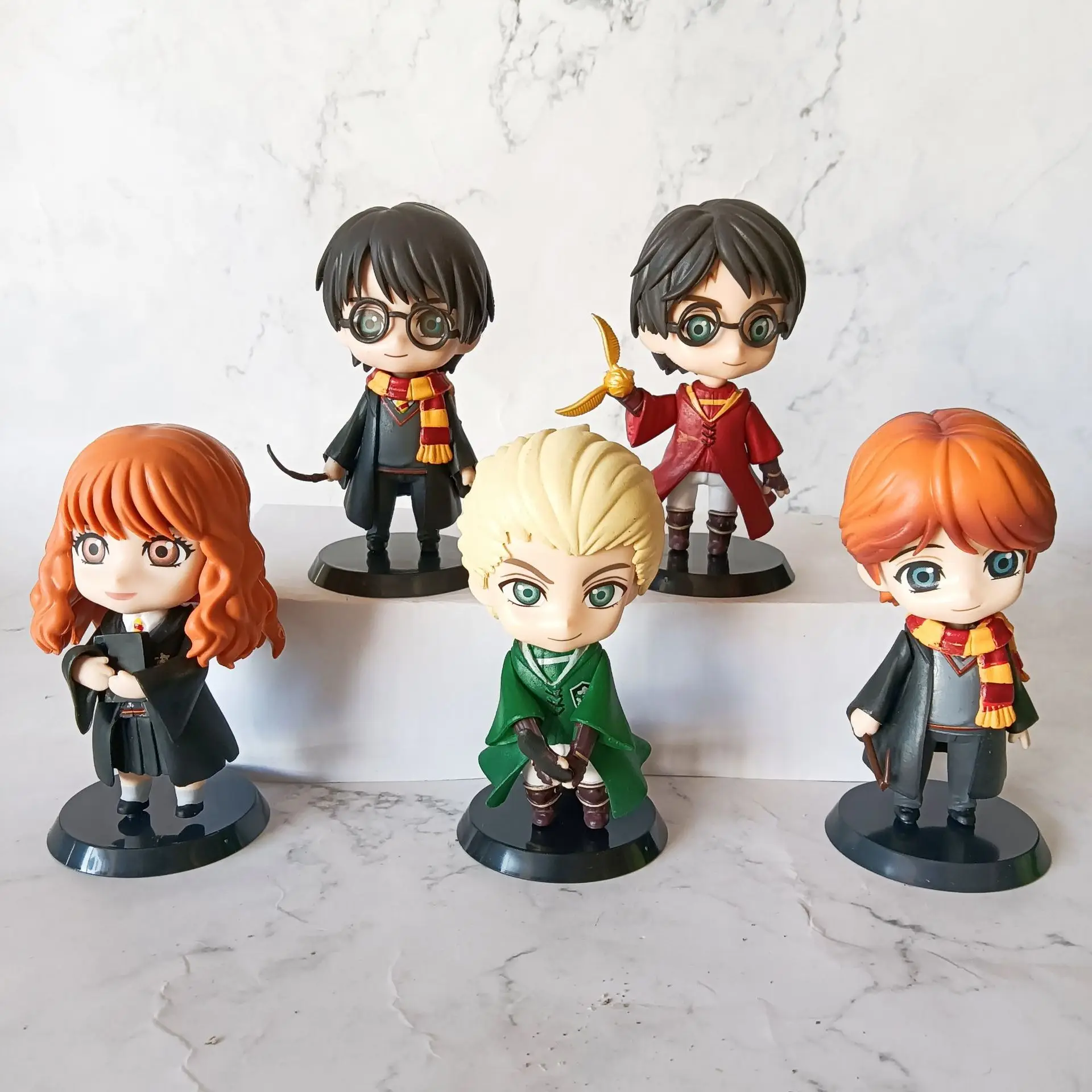 

Anime Action Figure Harry Potter Model Doll 10cm Hermione Granger Ron Weasley Draco Malfoy Pvc Figure Toys Desktop Decor