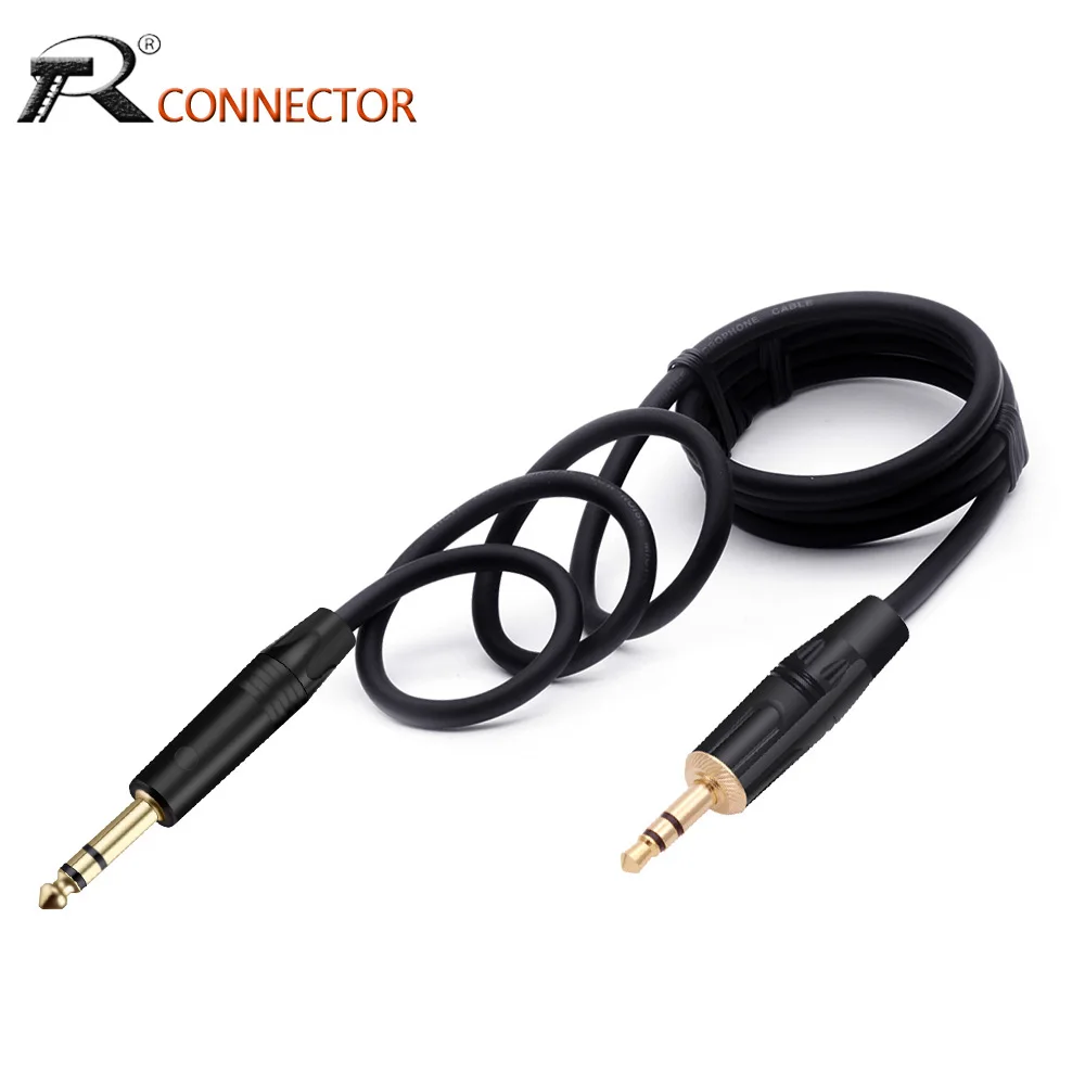 Позолоченный стерео штекер 3 5 мм до 6 35 из цинкового сплава вход Aux