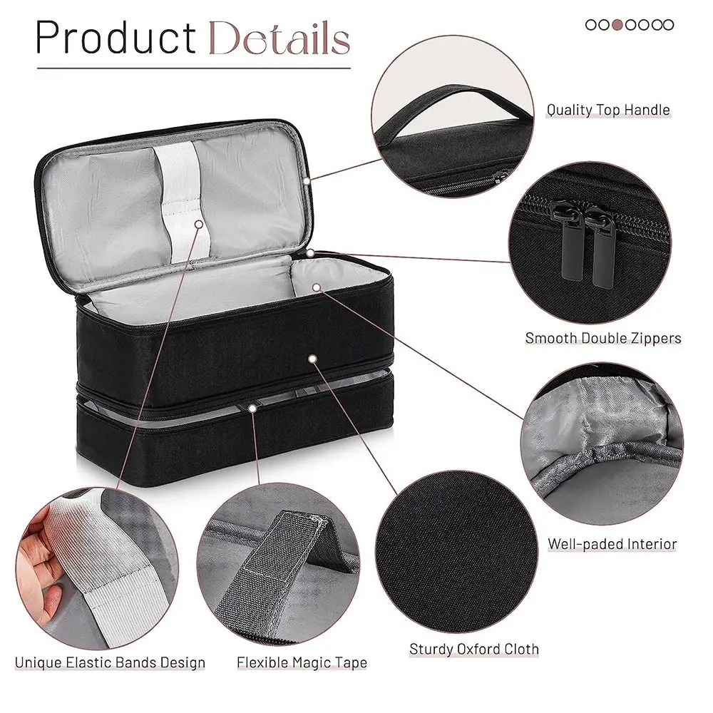 Двухслойная сушилка для волос портативная водонепроницаемая сумка бигуди