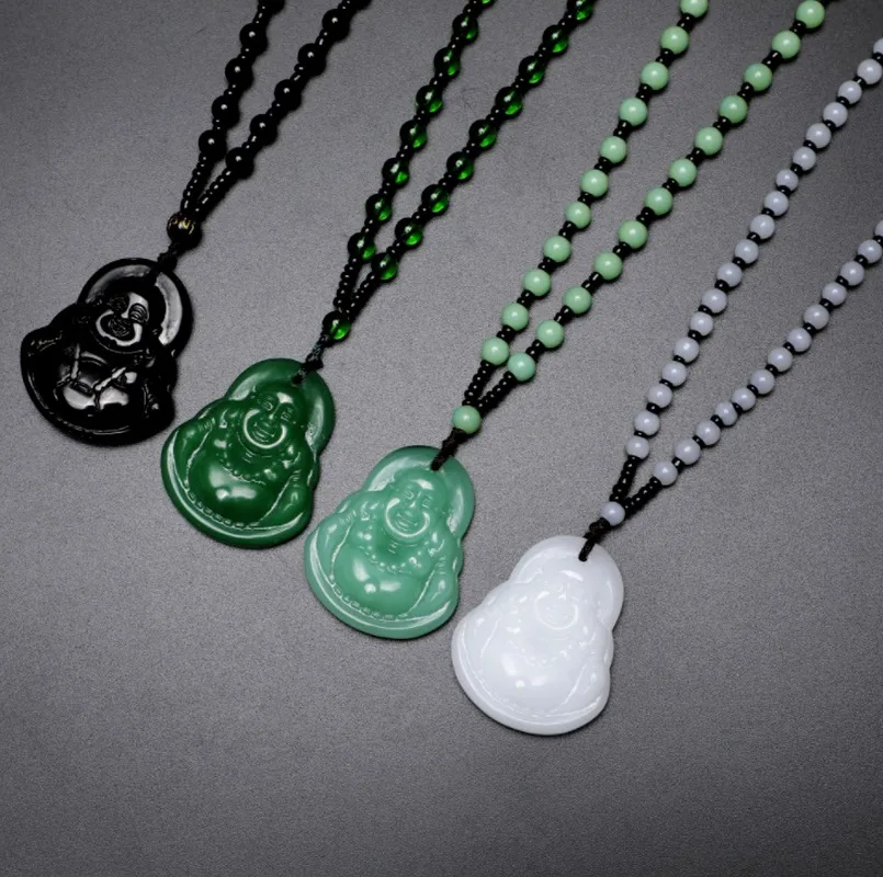 Модное ожерелье-Амулет из натурального камня Классическая цепочка четырех