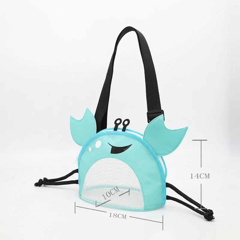 Children's Beach Bag 2023 New Toy Bag Big Crab Dinosaur Outdoor Shell Color Mesh Shell Bag Beach Toy Storage Backpack