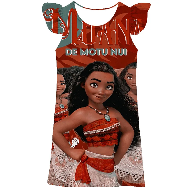 

Disney Smart Capable Princess Moana 3D Print Girls Dress Fashion Summer Cute Girls Dress Toddler Baby Girls Wear 2T- 10T
