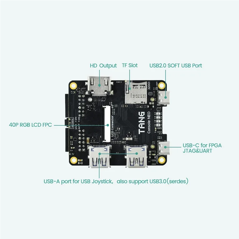 Фото ABSQ-для консоли Sipeed Tang 138K FPGA, высокопрочная компактная игровая консоль в стиле ретро для Raspberrypi 5 Pcie HAT №4