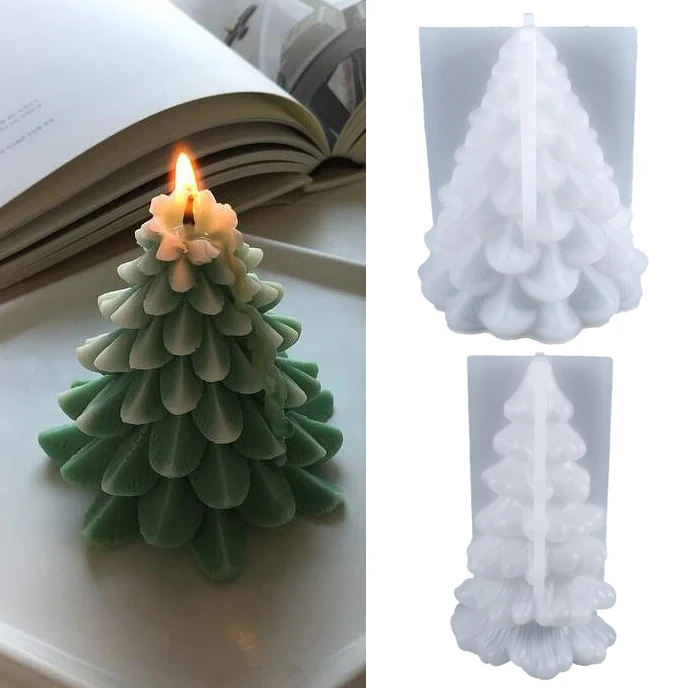 

Christmas Scented Silicone Candle Mold DIY New Santa Christmas Tree Gypsum Handmade Soap Cake Chocolate Molds Resin Making