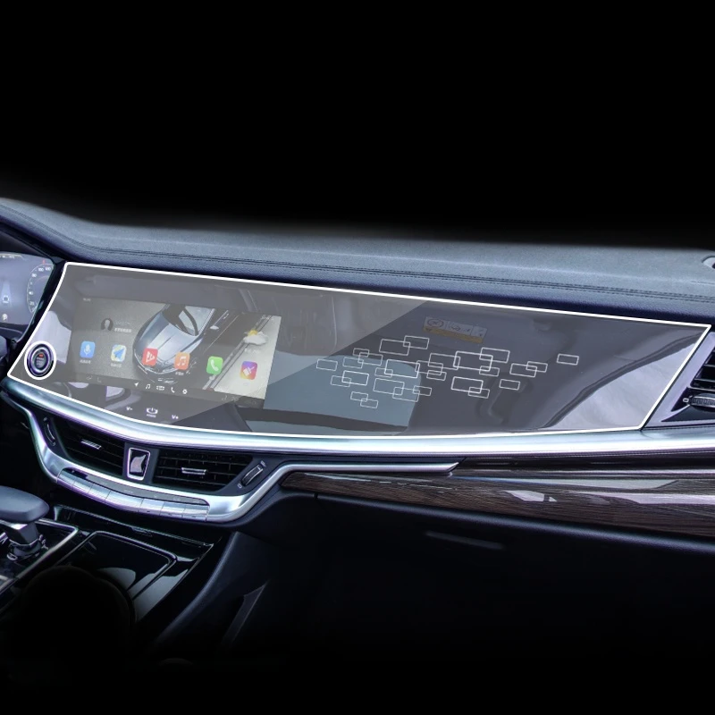 

Для Geely Emgrand KC GC9 2018-2020, Автомобильная GPS навигация, фотопленка для экрана из ТПУ, защита экрана от царапин в интерьере