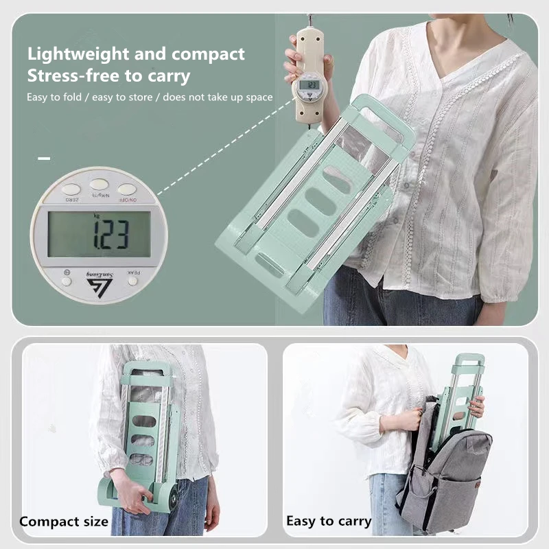 Портативная тележка для ручной клади складная с колесами транспортировки