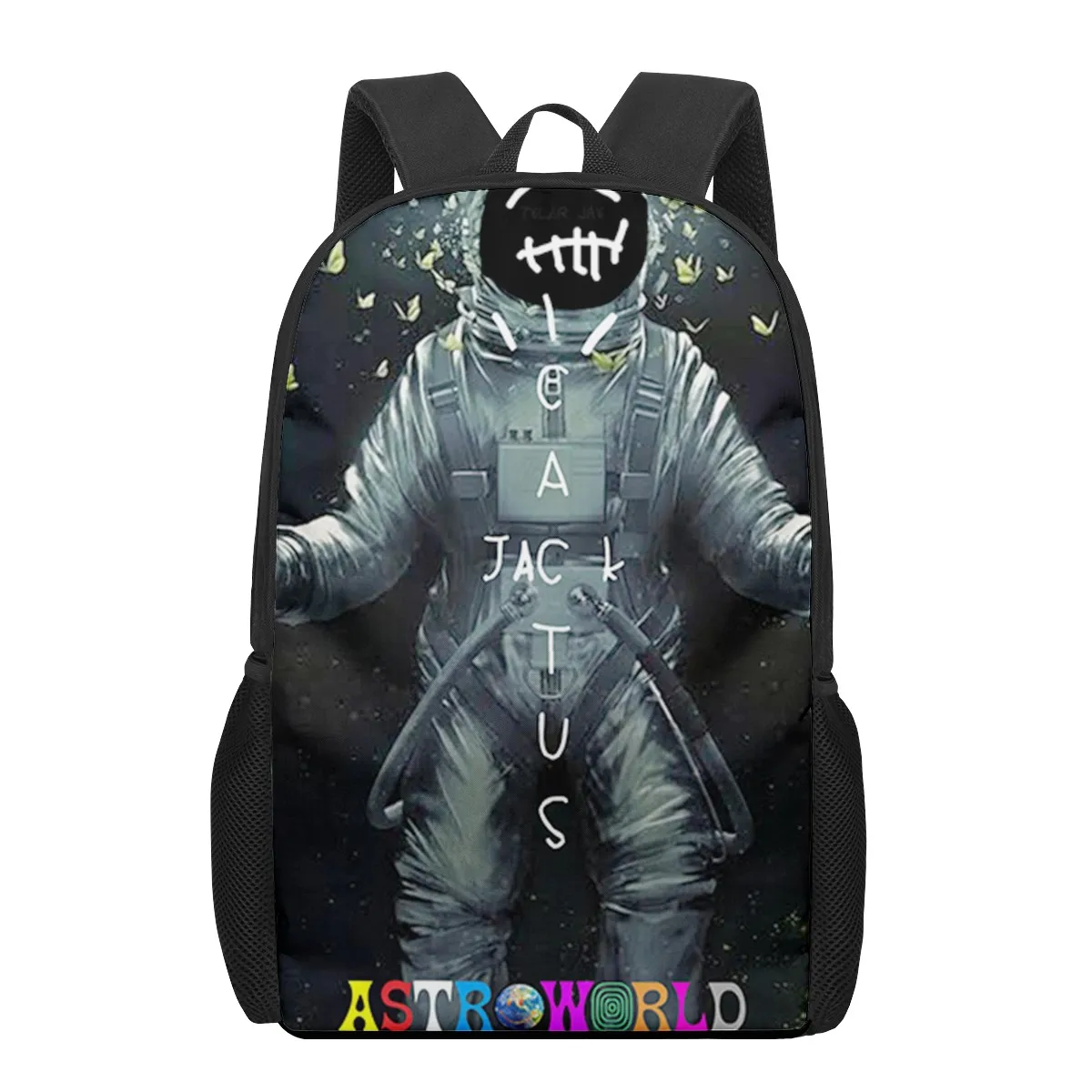 cactus jack letter word 3D Printing Schoolbags for Girls Boys Children Kids School Book Bag 3d Junior Primary Student Bookbags S