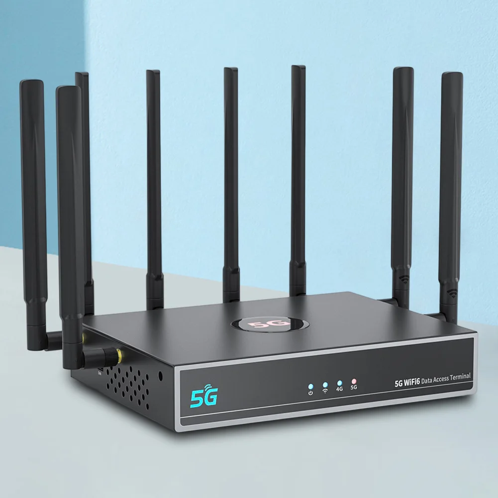 

5G WiFi 6 CPE Wireless Router 3100Mbps Dual Band 2.4G/5Ghz 5G Router 8 High-Gain Antennas NSA/SA Wide Coverage