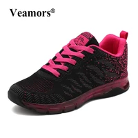 fashion women vulcanize shoes air cushion shock lightweight lady flat sneakers breathable mesh comfort female sport trainers