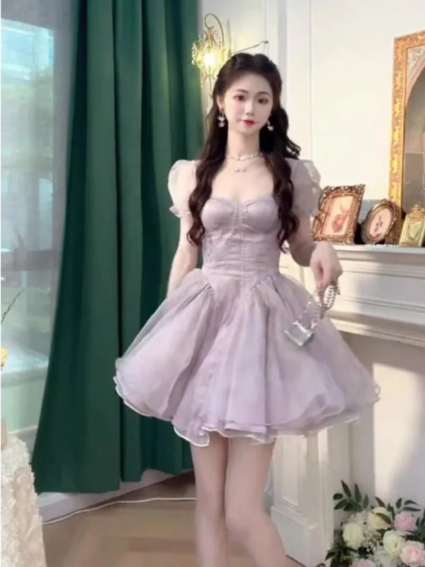 Платье принцессы с рукавами-фонариками маленькое Подарочное платье во