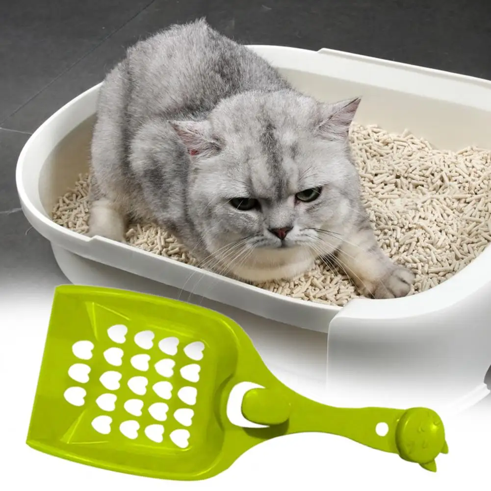 

Hot！！Cat Litter Shovel with Heart-Shaped Hollow Design Double Hanging Hook for Cats And Dogs Efficient Cleaning Tool