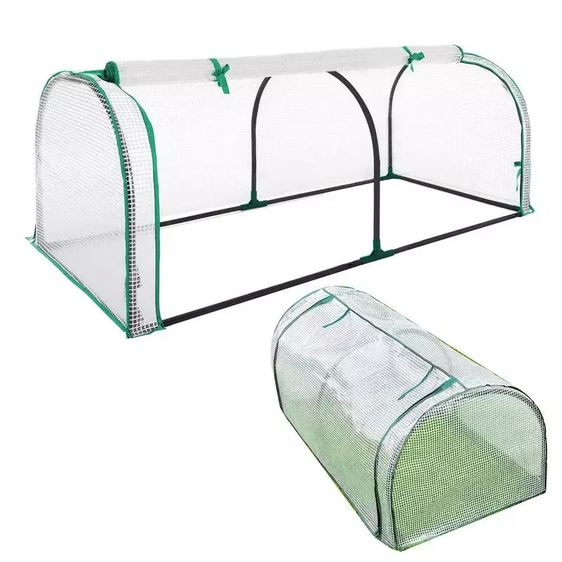 

NEW2023 Small Greenhouse Cover Portable Grow Tunnel Garden Supplies Rainproof Antifreeze Green House Polytunnel For Indoor And O