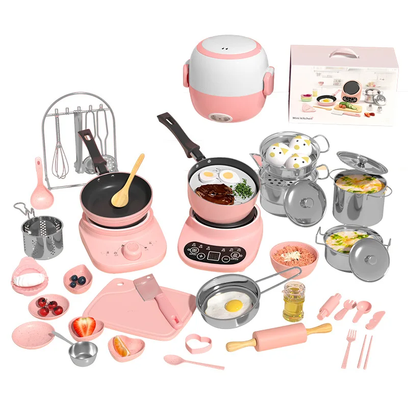 Of Cooking Girl Small Kitchen Set Children Baby Puzzle Play 