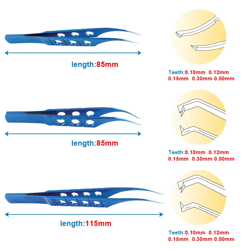 

Autoclavable Colibri Toothed Forceps Ophthalmic Surgery Instrument Titanium Alloy