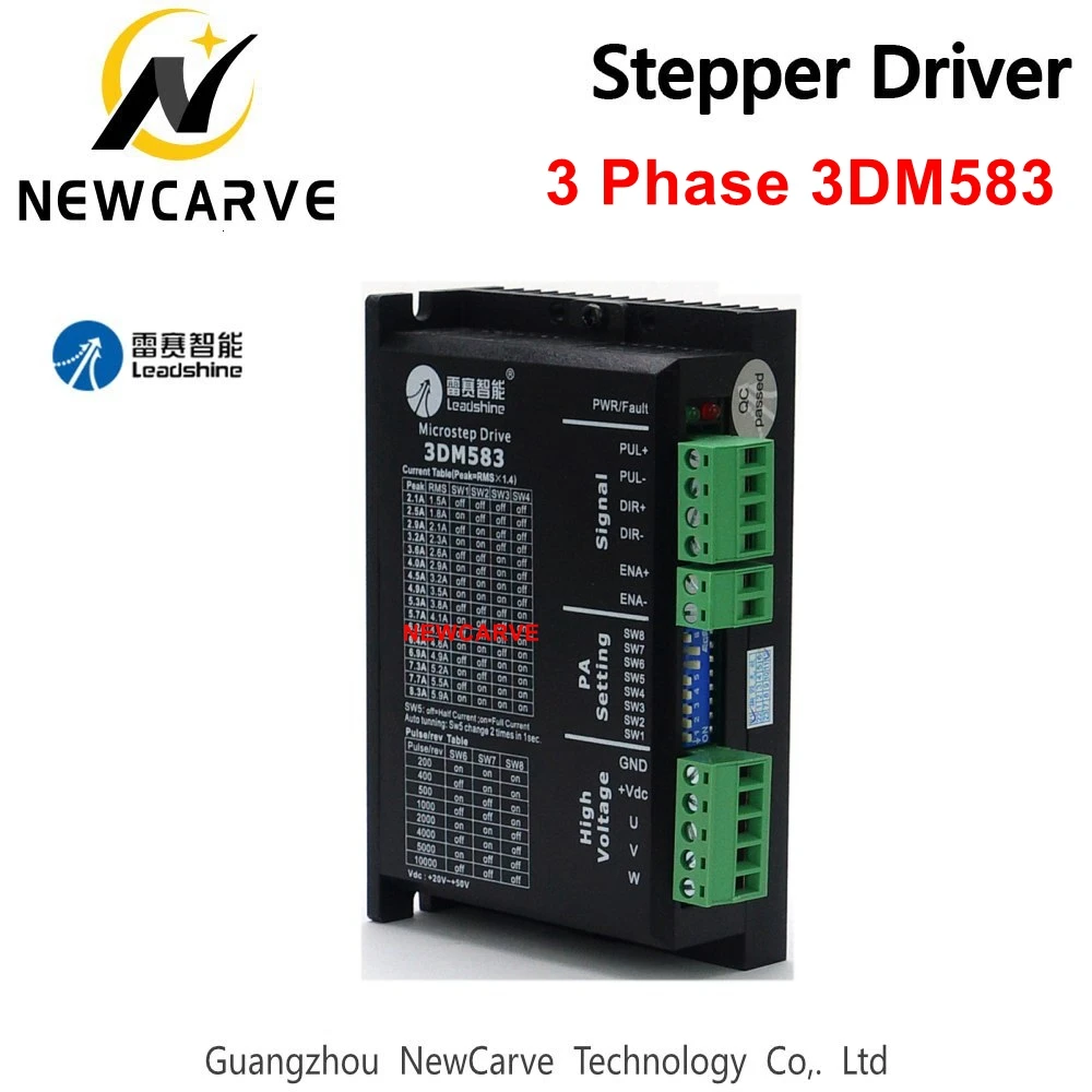 Leadshine-controlador paso a paso 3DM583, Original, para Motor de 3 fases Nema34 Nema23, reemplazo 3ND583, NEWCARVE