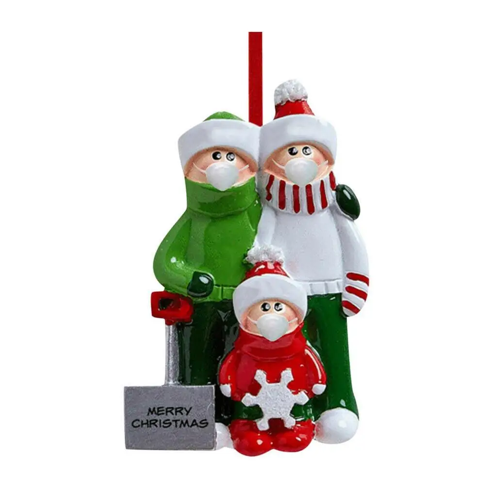 

Christmas Tree Ornaments Hanging Pendant Resin Ribbon Ring Decoration for Home