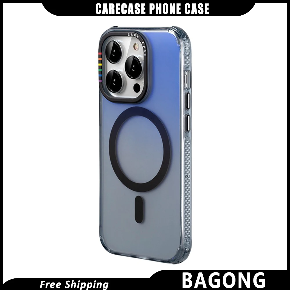 

Carecase Phone Case Laser Cover iPhone13 14 Pro Max Magsafe Magnetic Wireless Charging Anti-Drop Smartphone Cellphone Case Gifts