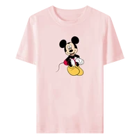 womens summer t shirt disney mickey mouse print short sleeve streetwear bottoming loose unisex t shirt