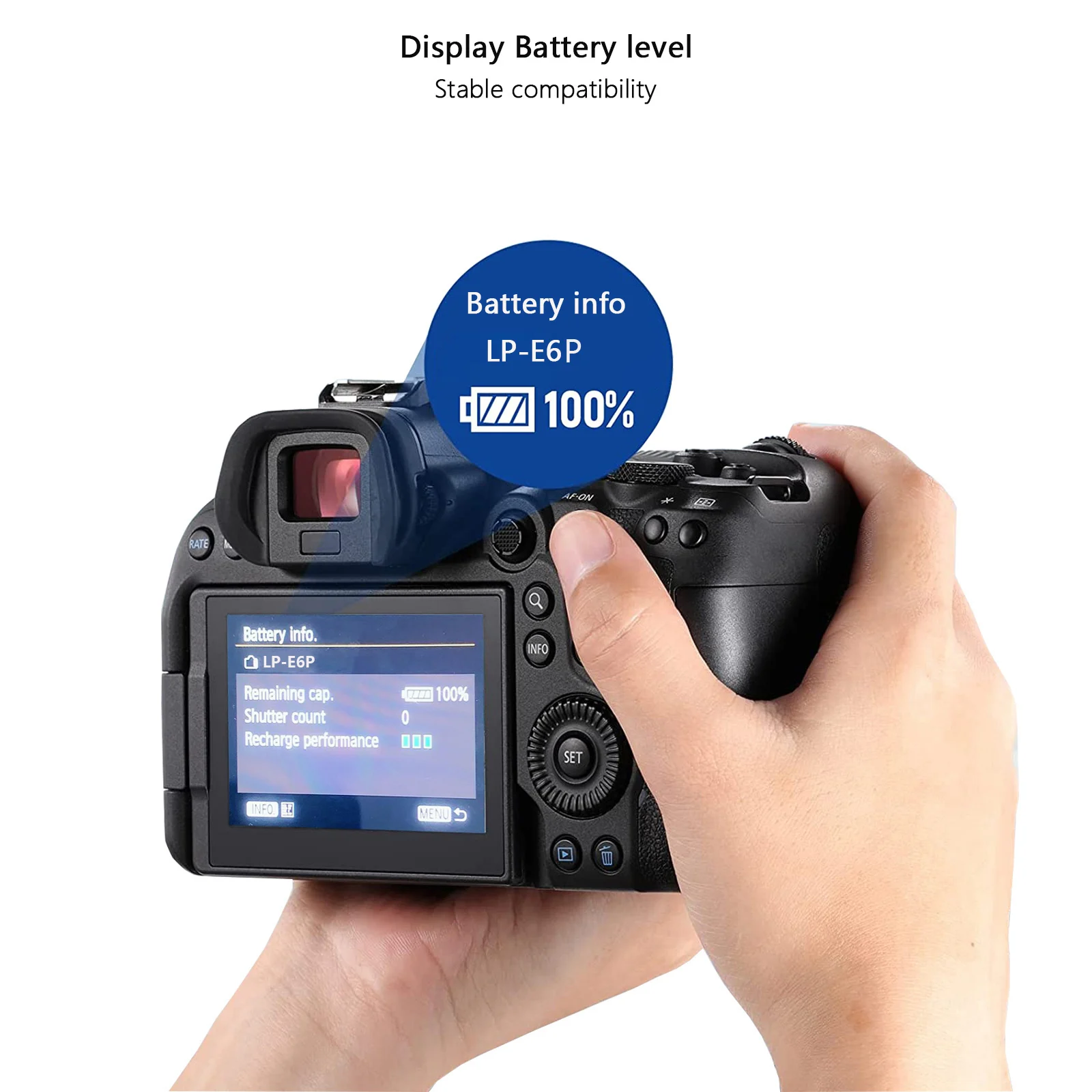 Аккумулятор Probty 2400 мАч LP-E6P LPE6P и светодиодное зарядное устройство для Canon EOS R5 Mark II