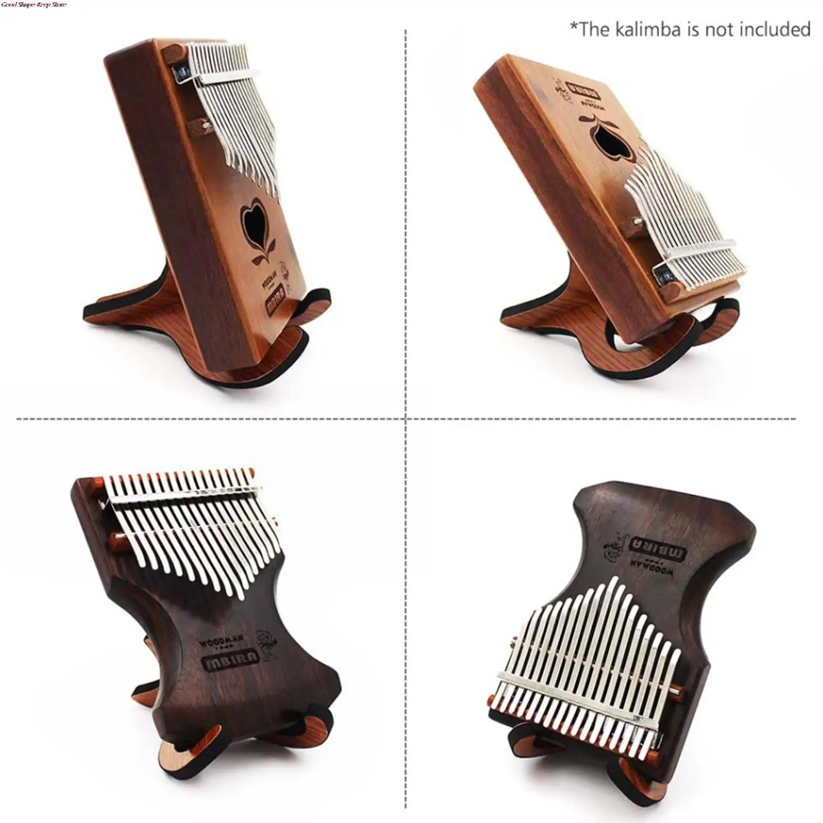 Portable Wooden Thumb Piano Stand Holder Kalimba Bracket for 10-key 17-key