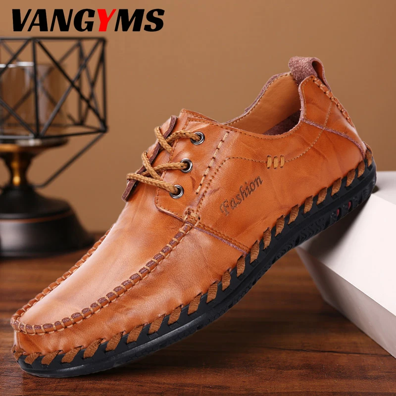

Men's Casual Leather Shoes Summer Breathable Hiking Shoes Mężczyźni Na Co Dzień Buty Fashion Leather Men's Sneakers