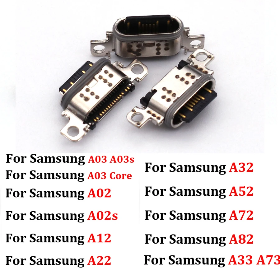 

10 шт., USB-разъём для зарядки Samsung A02 A02s A22 A32 A52 A72 A03 Core A03s A33 A73 4G