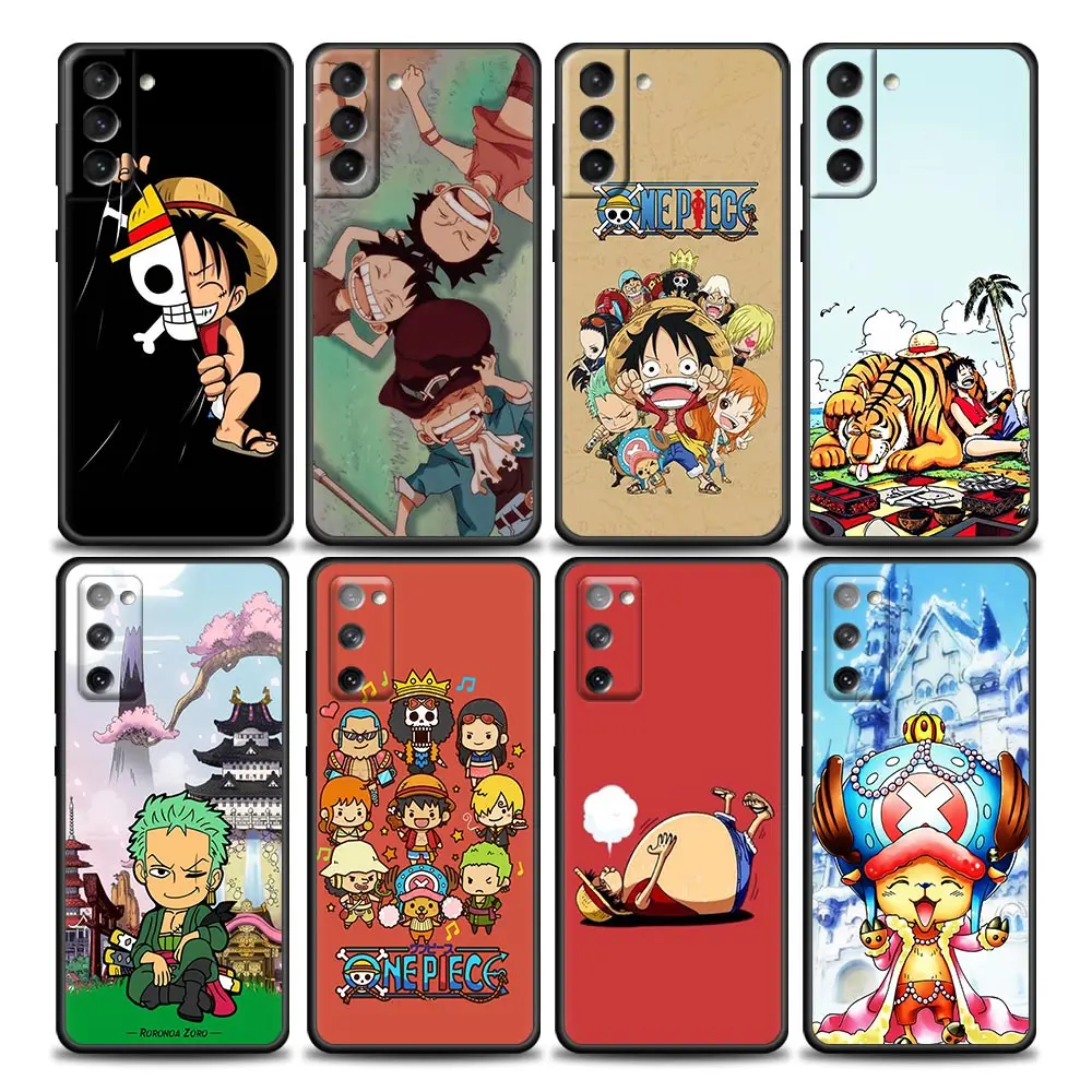 

Anime One Piece Cute Cartoon Luffy Ace Zoro Phone Case for Samsung Galaxy S7 S8 S9 S10e S21 S20 Fe Plus Note 20 Ultra Case