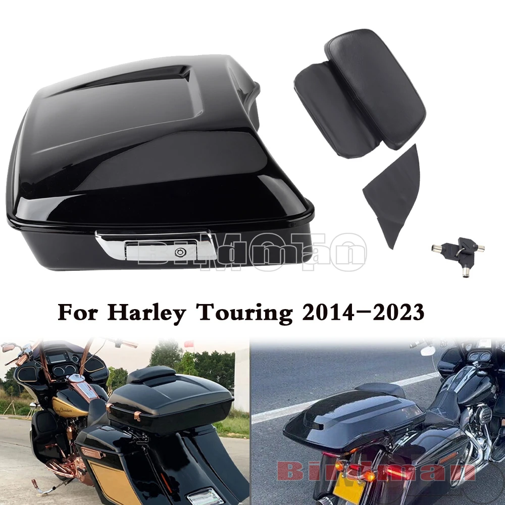 

Top Case Motorcycle Rear Trunk Case Tail Box For Harley Touring Road King Street Glide Road Glide Electra Glide CVO 2014-2023