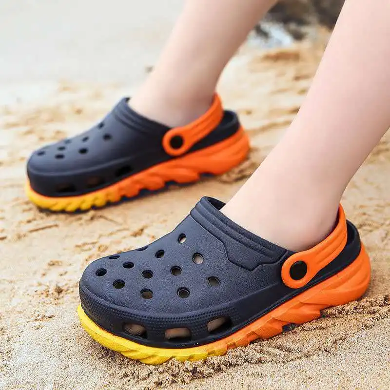 BOY KIDS CHIDREN BABY SUMMER MULES BEACH CLOGS SLIPPERS CAVE SHOES CROCKKKSANDALS FOR BOYS TODDLERS EU24-29 30-35 36-41 42 43