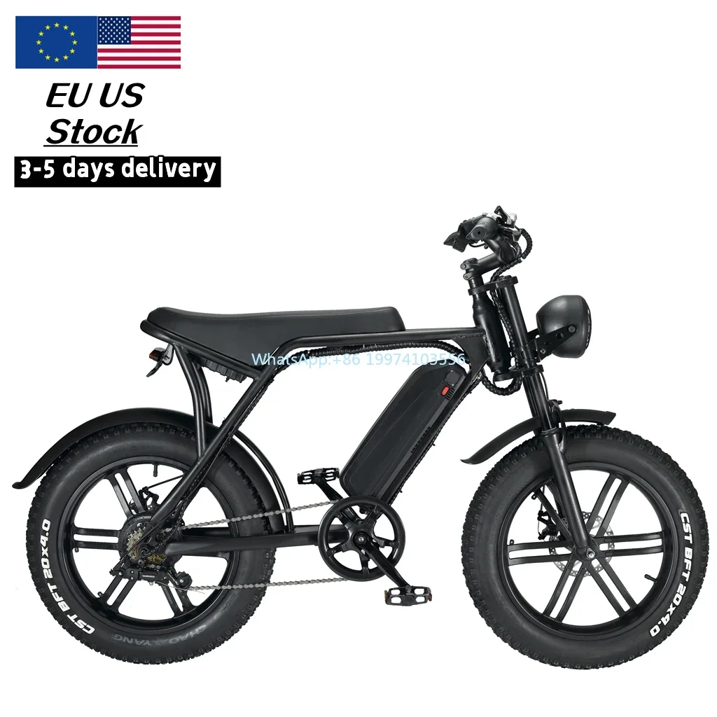 Электрический велосипед 20 дюймов 1000 Вт с толстыми шинами