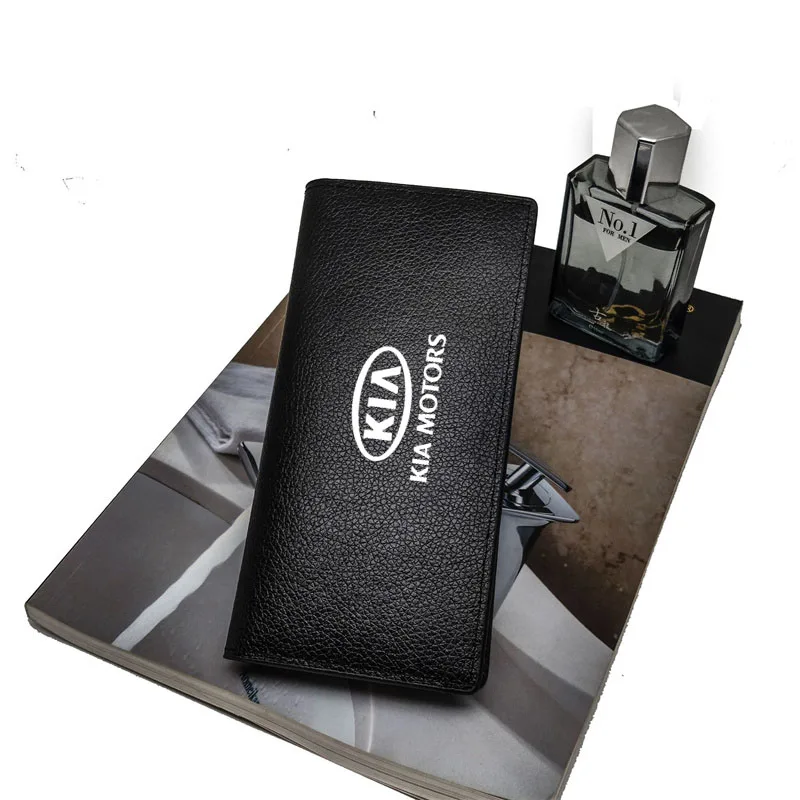 Business Top quality Men Wallet Kia car logo print Fashion Casual Suffering Men's Bank Card Case Key Case Coin Purse