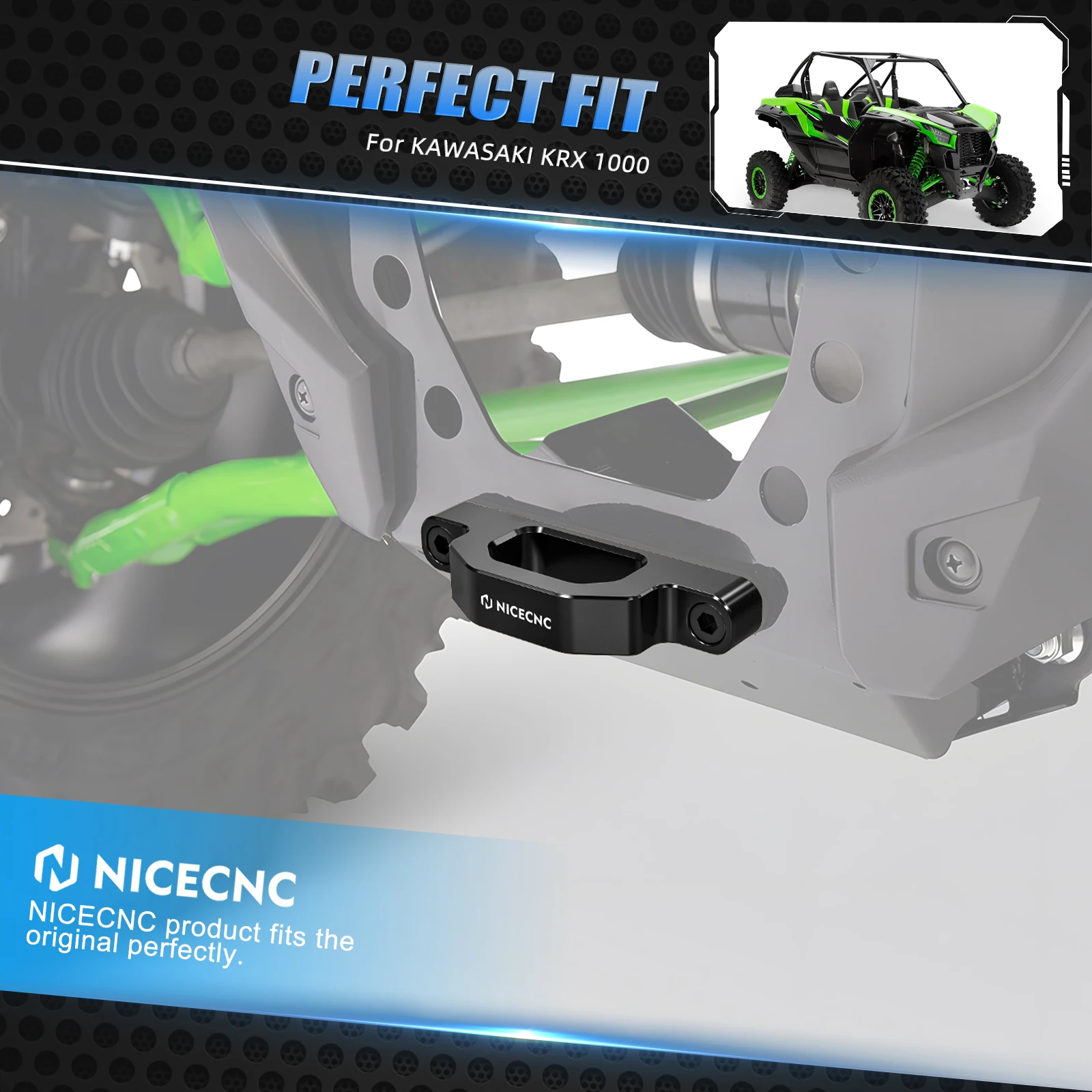 Буксирный крючок для Kawasaki терикс KRX 1000 2020-2023 KRF1000 алюминиевые передние и задние