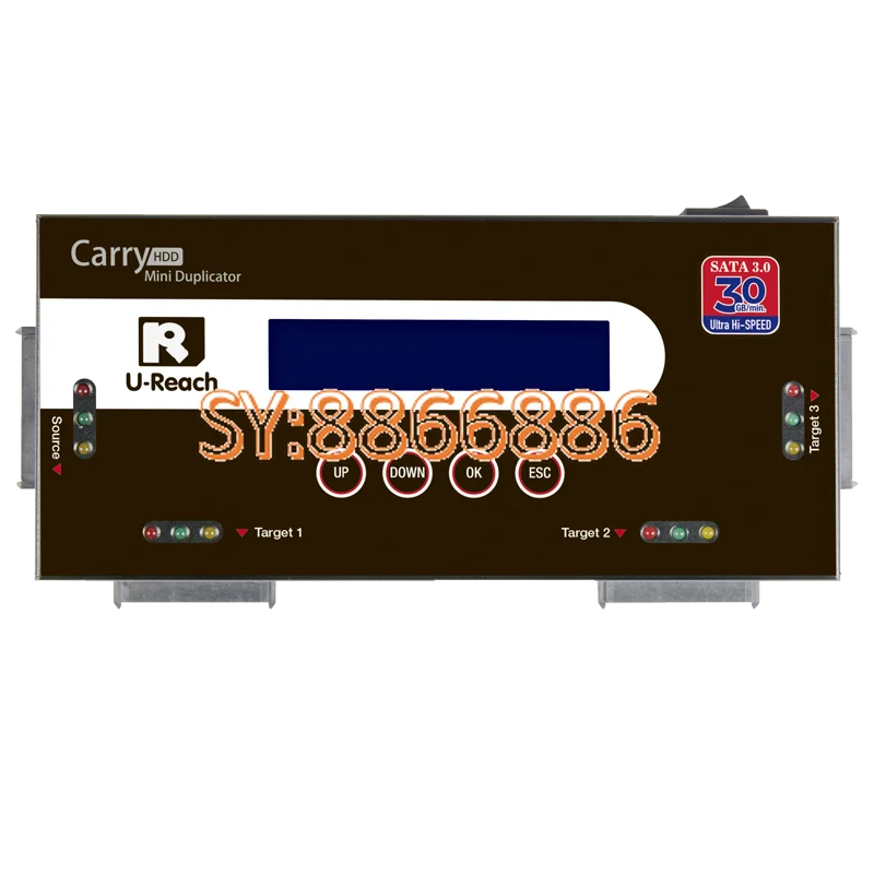 Дубликатор Sata, 4 отсека, 30 Гбит/мин