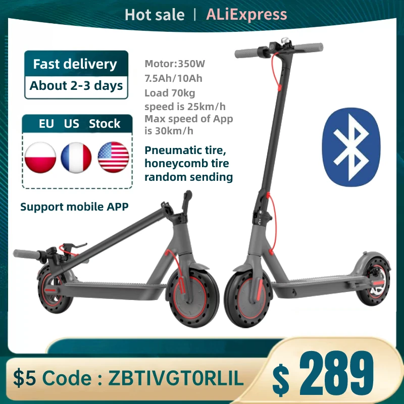 8.5 Inches Electric Scooter 25KM/H Adult E Scooter 350W 7.5 