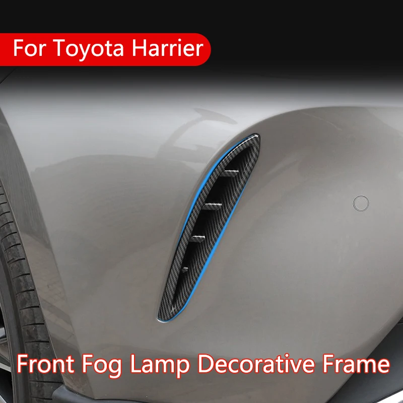 

ABS Front Fog Light Cover Frame Trims For Toyota Harrier 2022 Fog Lamp Strip Decorative Sticker Car Styling Exterior Accessories