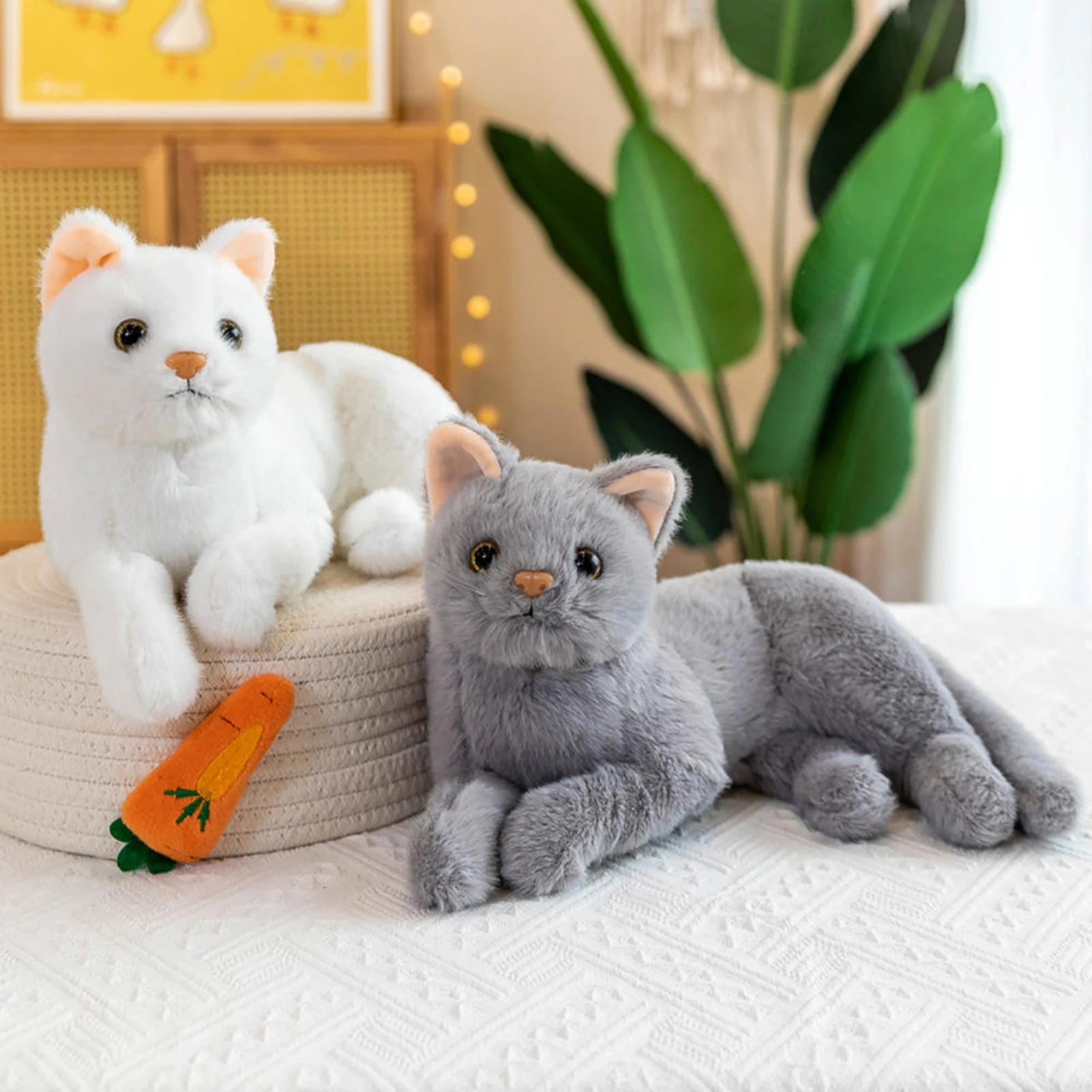 

Мягкие сиамские кошки, плюшевая игрушка, имитация американского короткого воздуха, милая кошка кукла домашнее животное игрушки, домашний д...