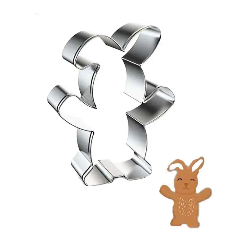 

Rabbit Stainless Steel Mold Easter Egg Kitchen Accessories 3D Cookie Cutter DIY Baking Decor Pastry Modelling Tools Chocolate