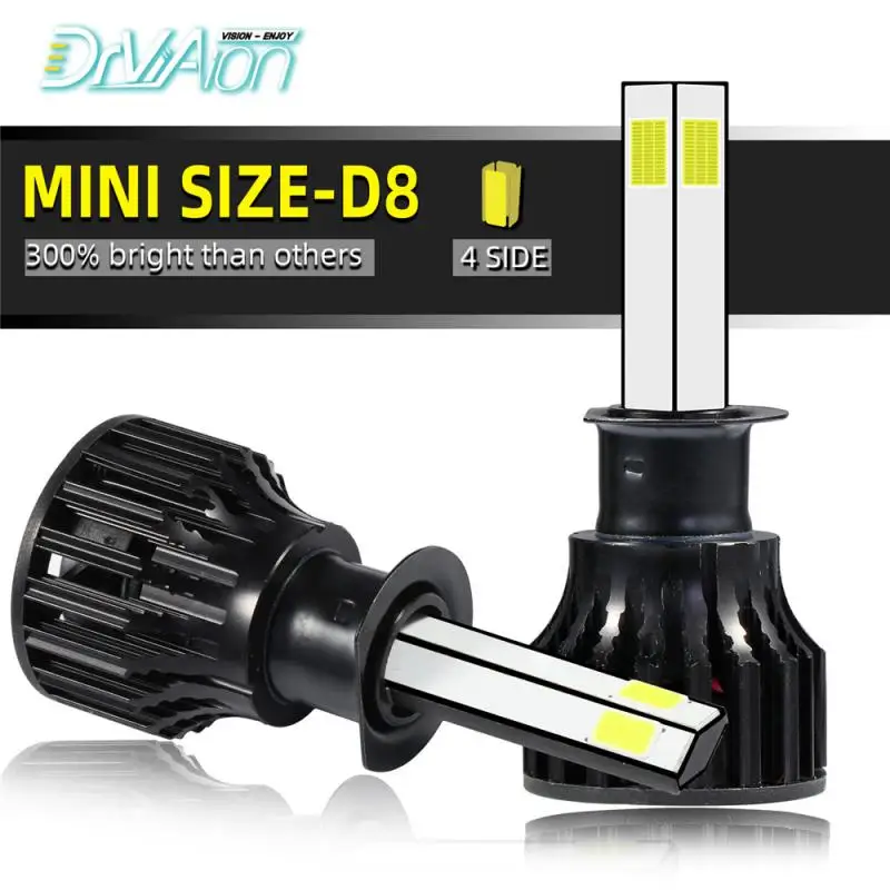 

2Pcs H1 LED Auto integrated headlights 6500K 40W Mini rotary chuck off road vehicle work lights replace xenon lights