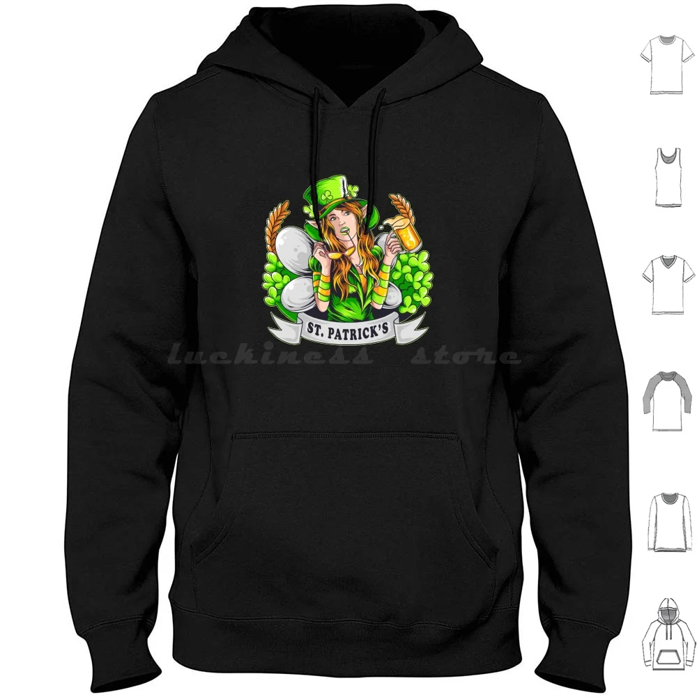 

Day Beautiful Green Graphic T-Shirt-Unisex Funny Casual Clovers Shirt. Hoodie cotton Long Sleeve Shamrock Ireland Irish