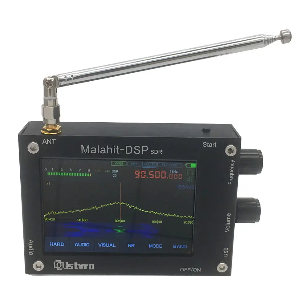 

50Khz-2GHz with Register Code DFU Malachite SDR Radio Malahit DSP SDR Receiver + 3.5" LCD + Battery + Speaker + Metal Case