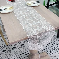 british modern transparent lace embroidery pendant table runner tv wall cabinet living room piano cover hotel villa decoration