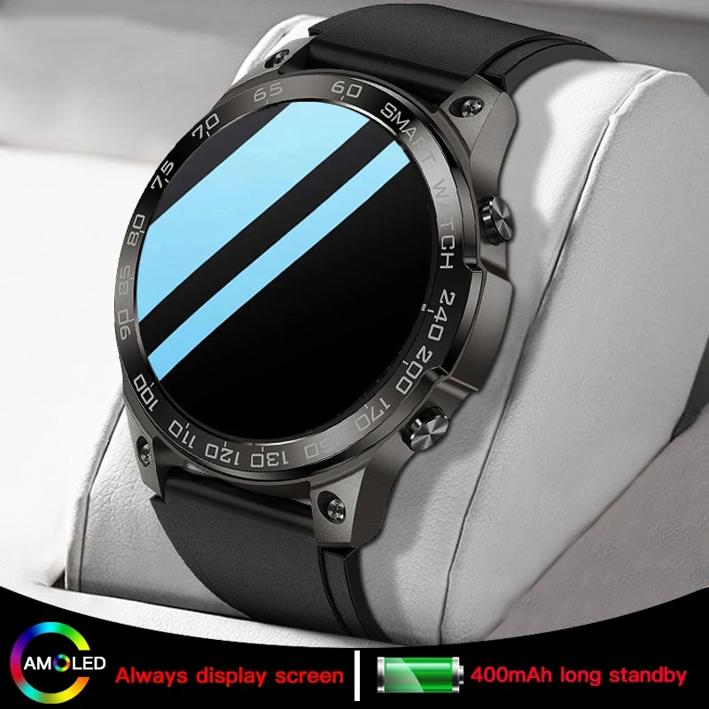 

Smart Watch For Men AMOLED 466*466 HD Sports Watches Heart Rate Blood Pressure Monitoring Waterproof Android IOS Smartwatch Man