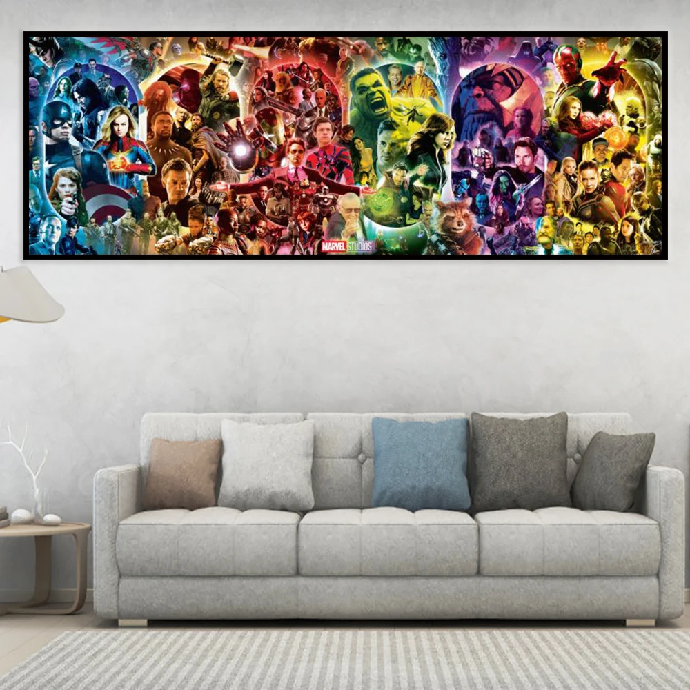 

Marvel Movie All Heroes Avengers Alliance Canvas Poster Modern Home Living Room Wall Art Painting Print Picture Room Decor Mural