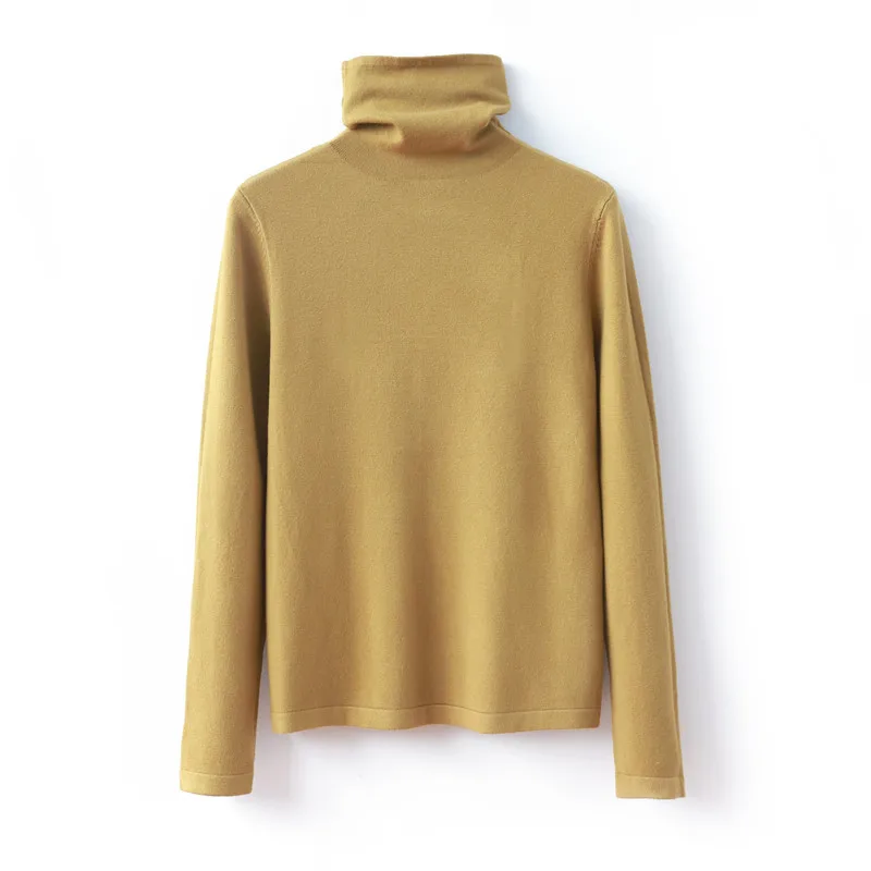 

Женский свитер, новая осенне-зимняя блузка с длинными рукавами и узким низом, свитер с высоким воротником