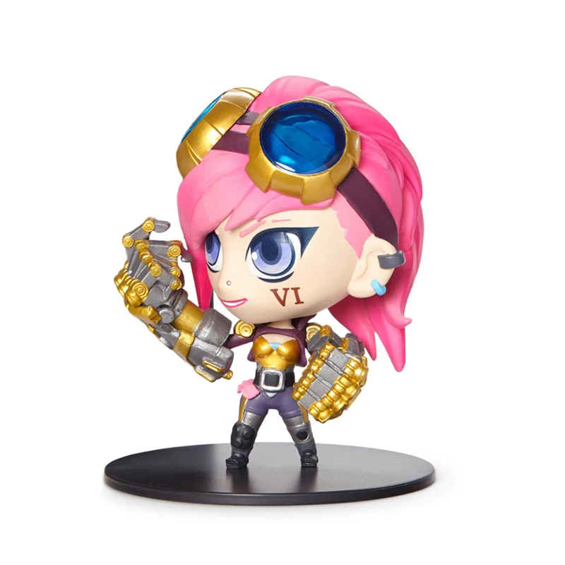 

Лига Легенд Vi The Piltover Enforcer Аниме игры периферические модели игрушки настольные украшения Милая мультяшная Кукла 9 см подарочная коробка