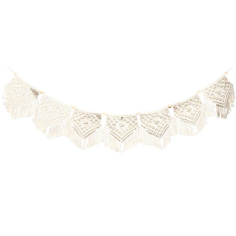 

Handwoven Tapestry Living Room Line Fringes Seven Piece Decorative Tapestry Home Wall Hanging Decoration Korean Style