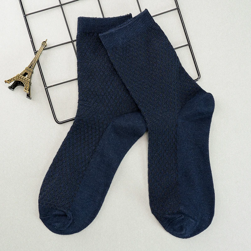 8 Pairs/Lot High Quality Fiber Men's Business Socks Breathable Deodorant Spring Autumn Winter Socks Plus Size EUR 39-44