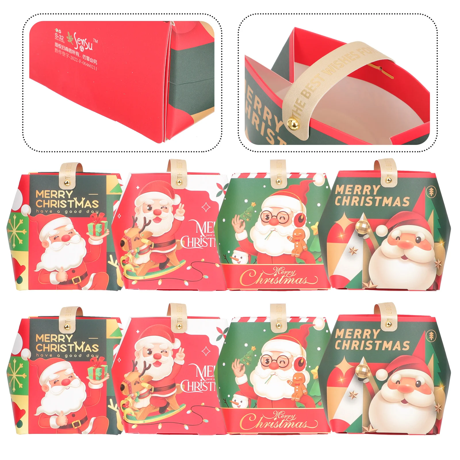 

Boxes Gift Christmas Boxcandy Cookie Papersmall Treat Holidaytreats Presents Decorative Portable Party Favor Santacupcakeeve
