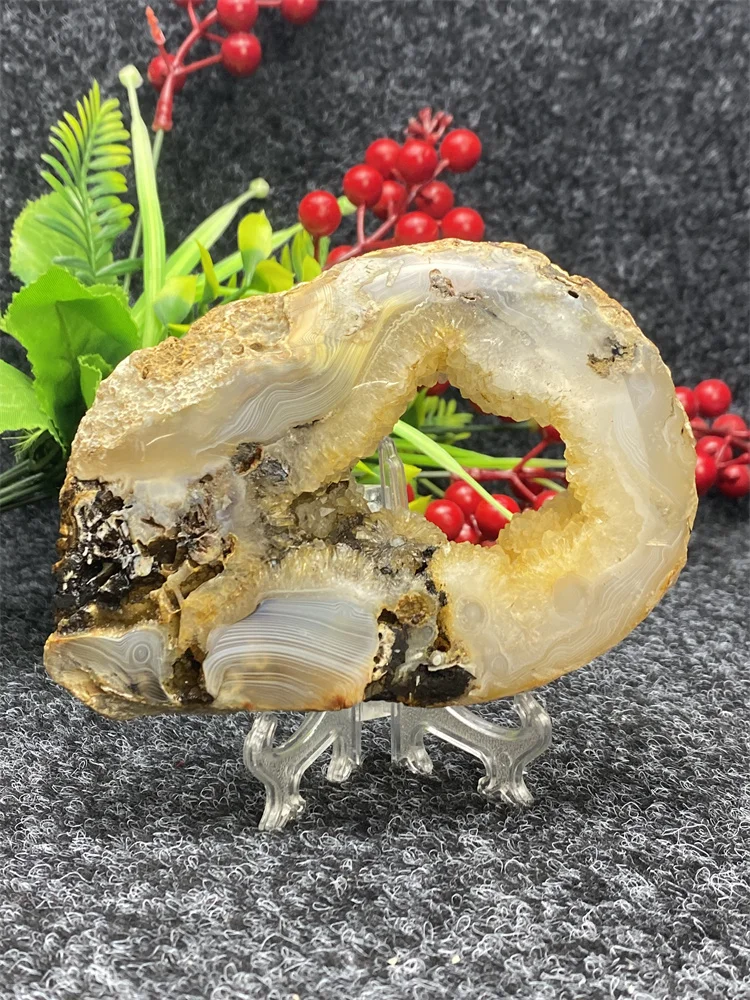 Минералы из натурального агата хрустальное отверстие лечебные рейки