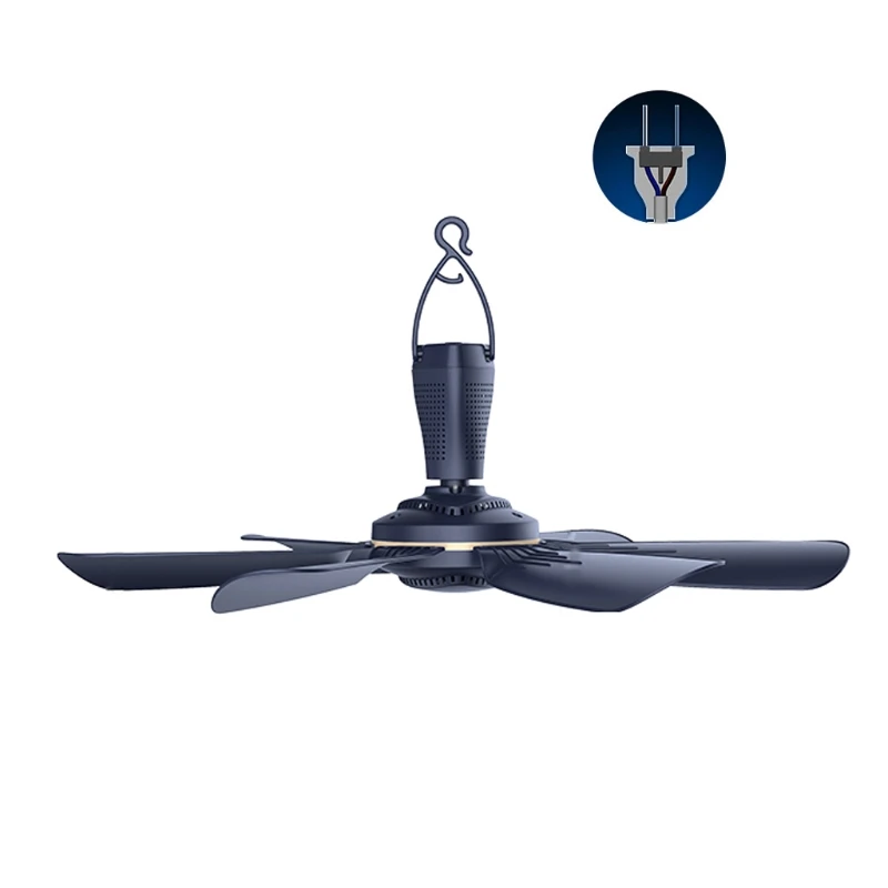 

AC 220V 8W 6 Leaves 16.5" Ceiling Fan One Gear mini Fan bedroom fan with 180cm Cable and Power Switch